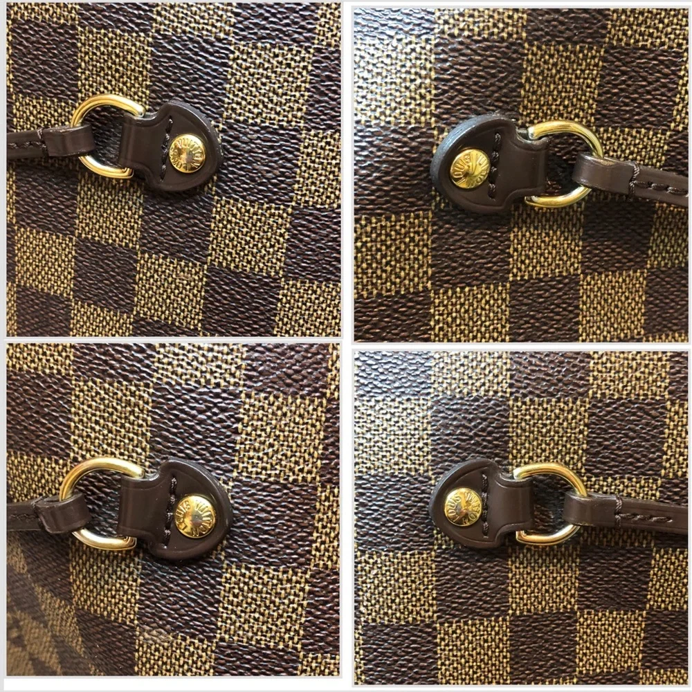 LOUIS VUITTON Damier Ebene Neverfull GM Red Interior Dust Bag Organizer